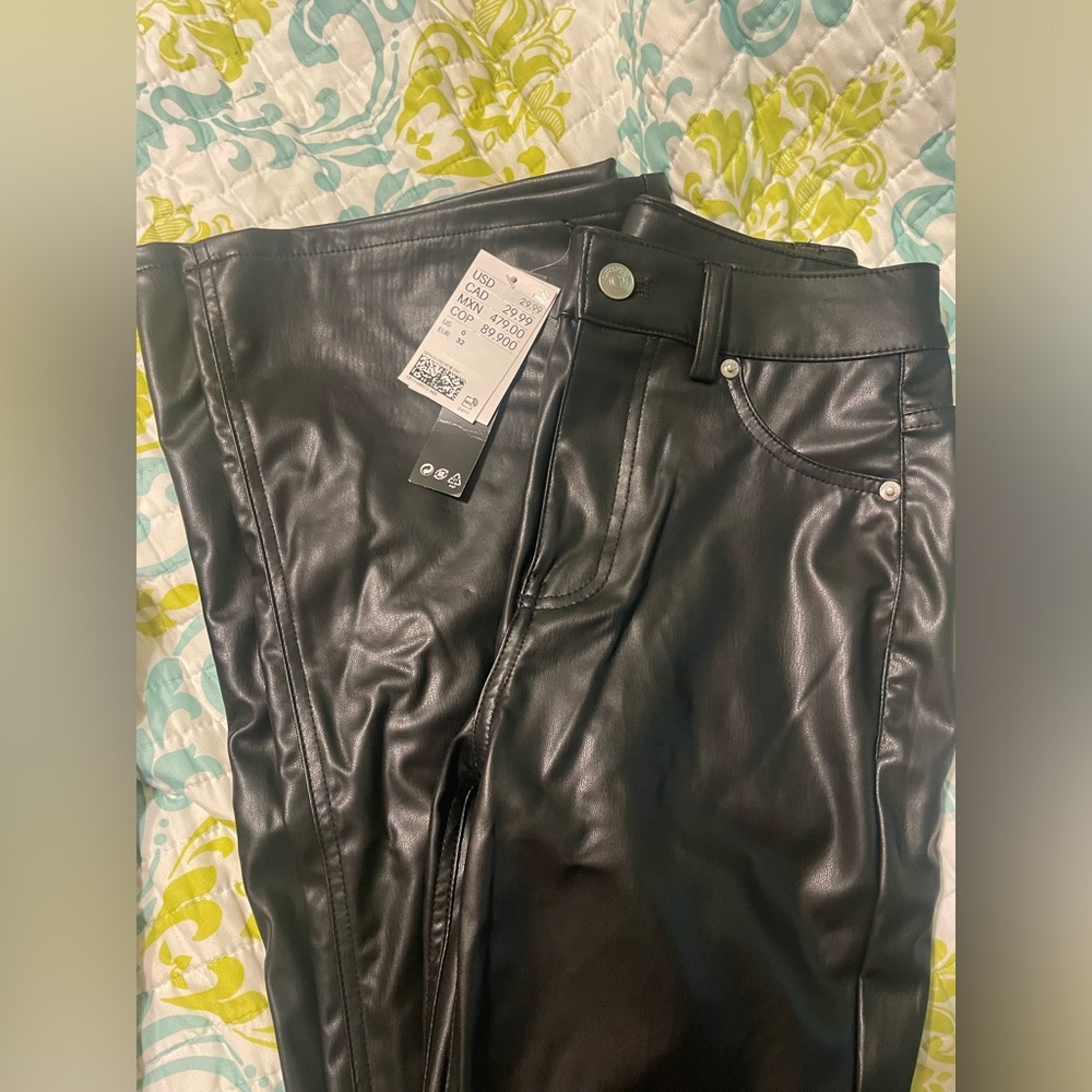 Leather jeans